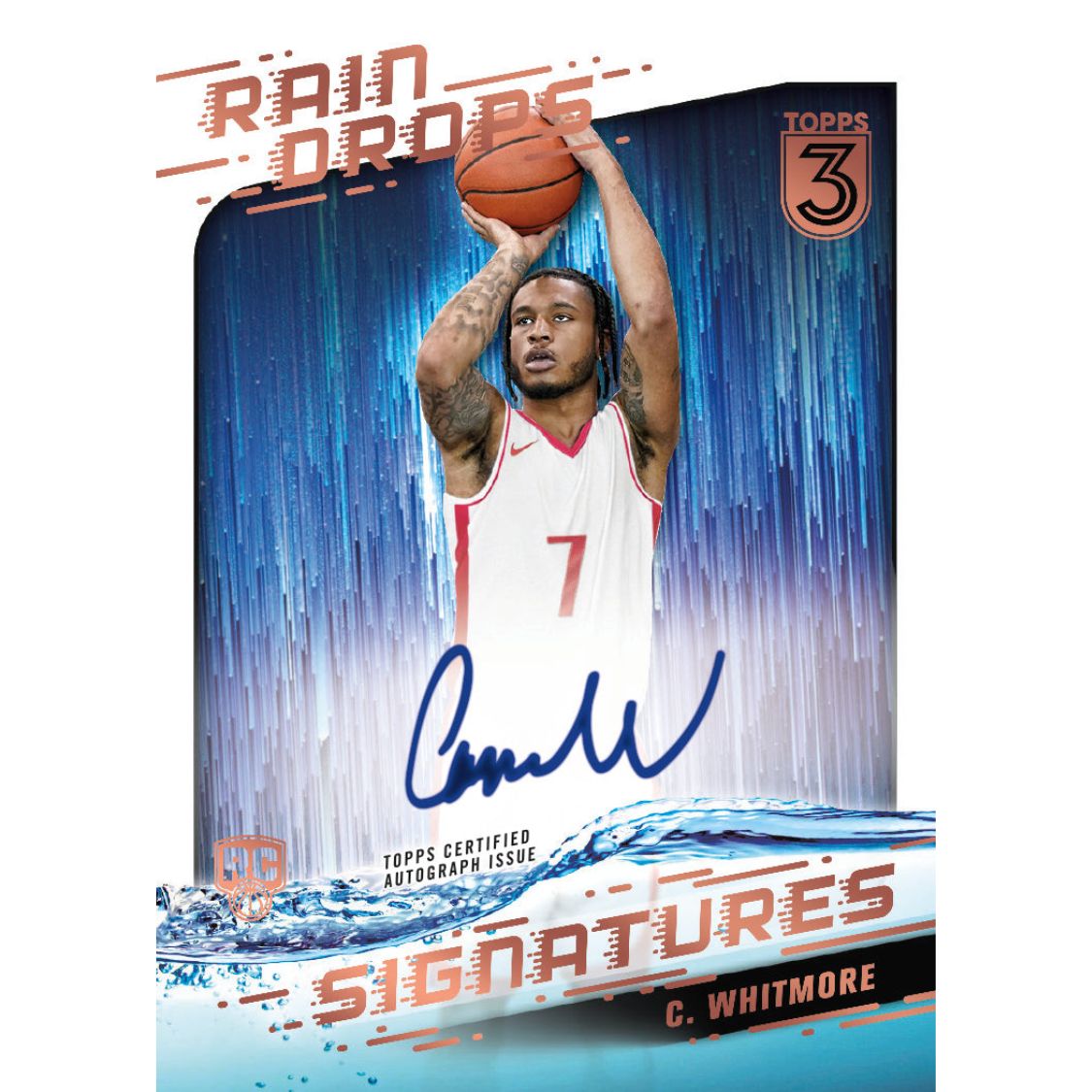 2023/24 Topps Three Basketball Cards-Cam Whitmore