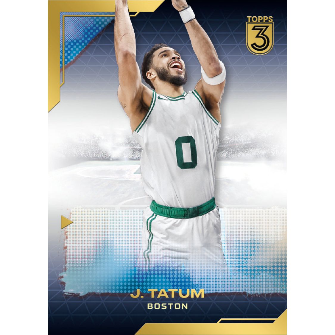 2023/24 Topps Three Basketball Cards-J. Tatum