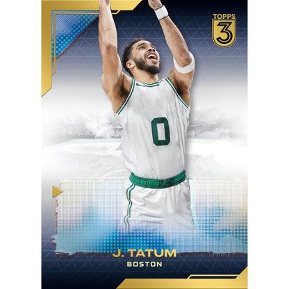 2023/24 Topps Three Basketball Cards-J. Tatum