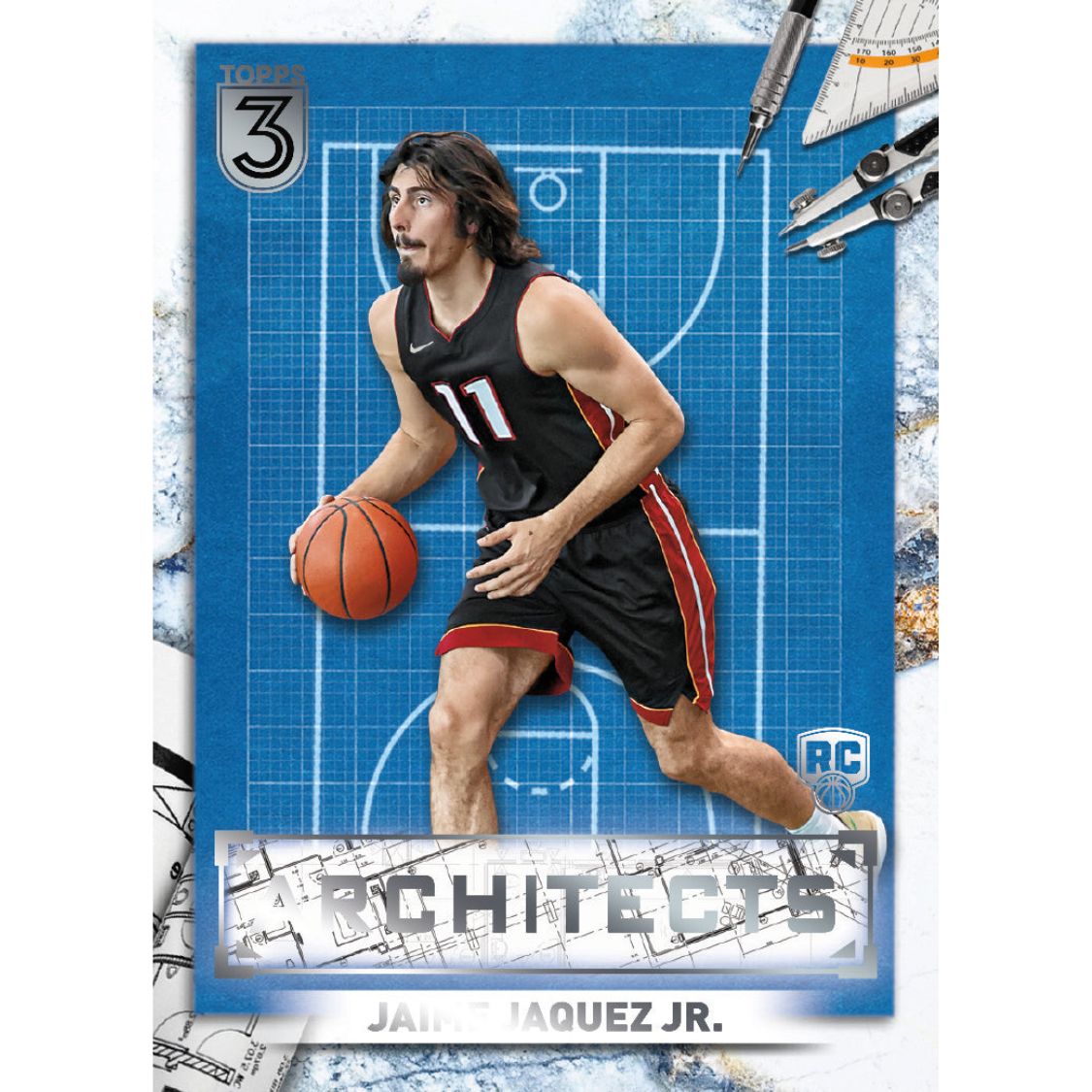 2023/24 Topps Three Basketball Cards-Jaime Jaquez