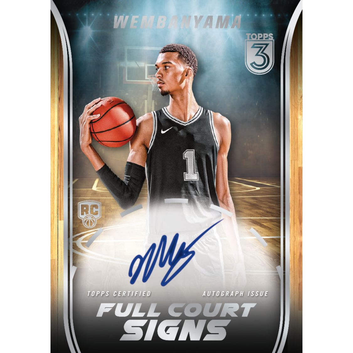 2023/24 Topps Three Basketball Cards-Victor Wembanyama
