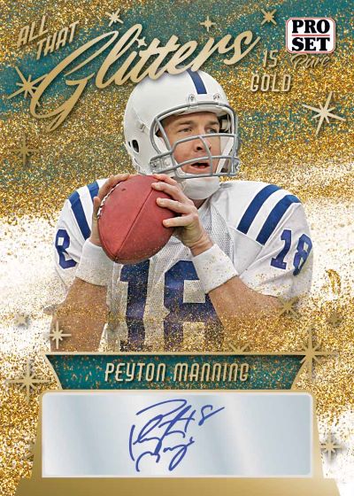 2023 Leaf Pro Set Pure Football Cards-Peyton Manning-Gold