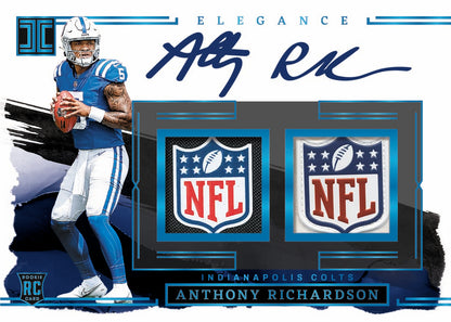 2023 Panini Impeccable Football Cards-Anthony Richardson_Dual NFL Logos