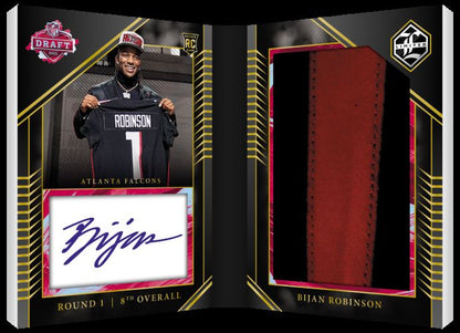 2023 Panini Limited Football Cards-Bijan Robinson_Draft Day Signature Booklet
