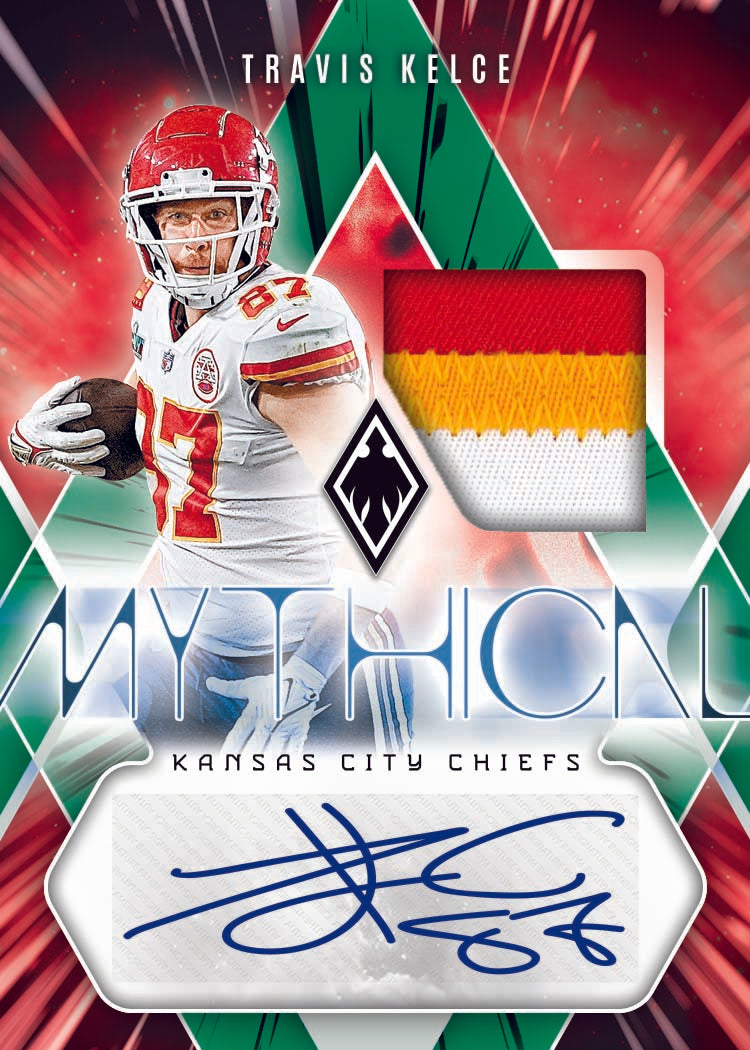 2023 Panini Phoenix Football Cards-Travis Kelce Auto-Mythical