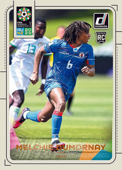 2023 Panini Donruss FIFA Women's World Cup Soccer Hobby Blaster Box-Melchie Dumornay