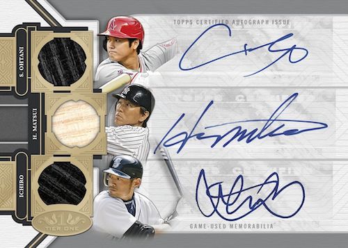 2023 Topps Tier One Baseball Hobby Box-Ohtani_Matsui_Ichiro