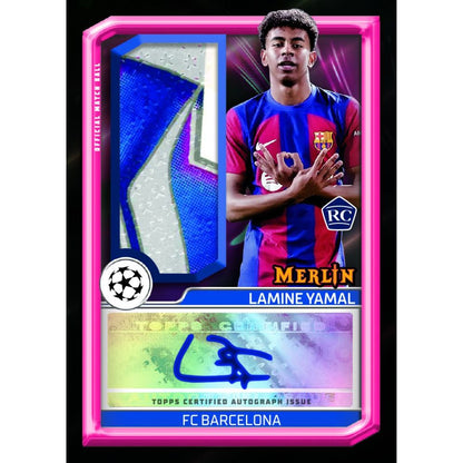 2023/24 Topps Chrome Merlin UEFA Club Competitions Soccer Cards - Lamine Yamal
