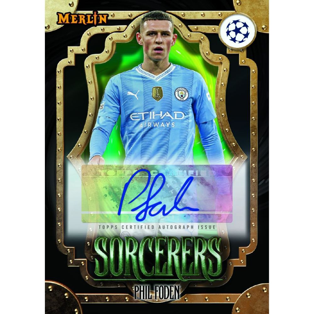 2023/24 Topps Chrome Merlin UEFA Club Competitions Soccer Cards - Phil Foden