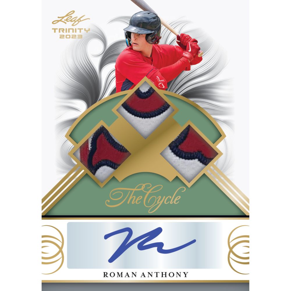 2023 Leaf Trinity Baseball Cards-Roman Anthony-Cycle Triple