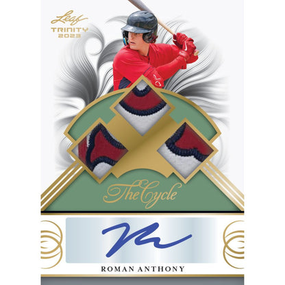 2023 Leaf Trinity Baseball Cards-Roman Anthony-Cycle Triple