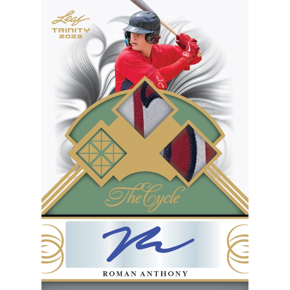2023 Leaf Trinity Baseball Cards-Roman Anthony Auto - Cycle Double