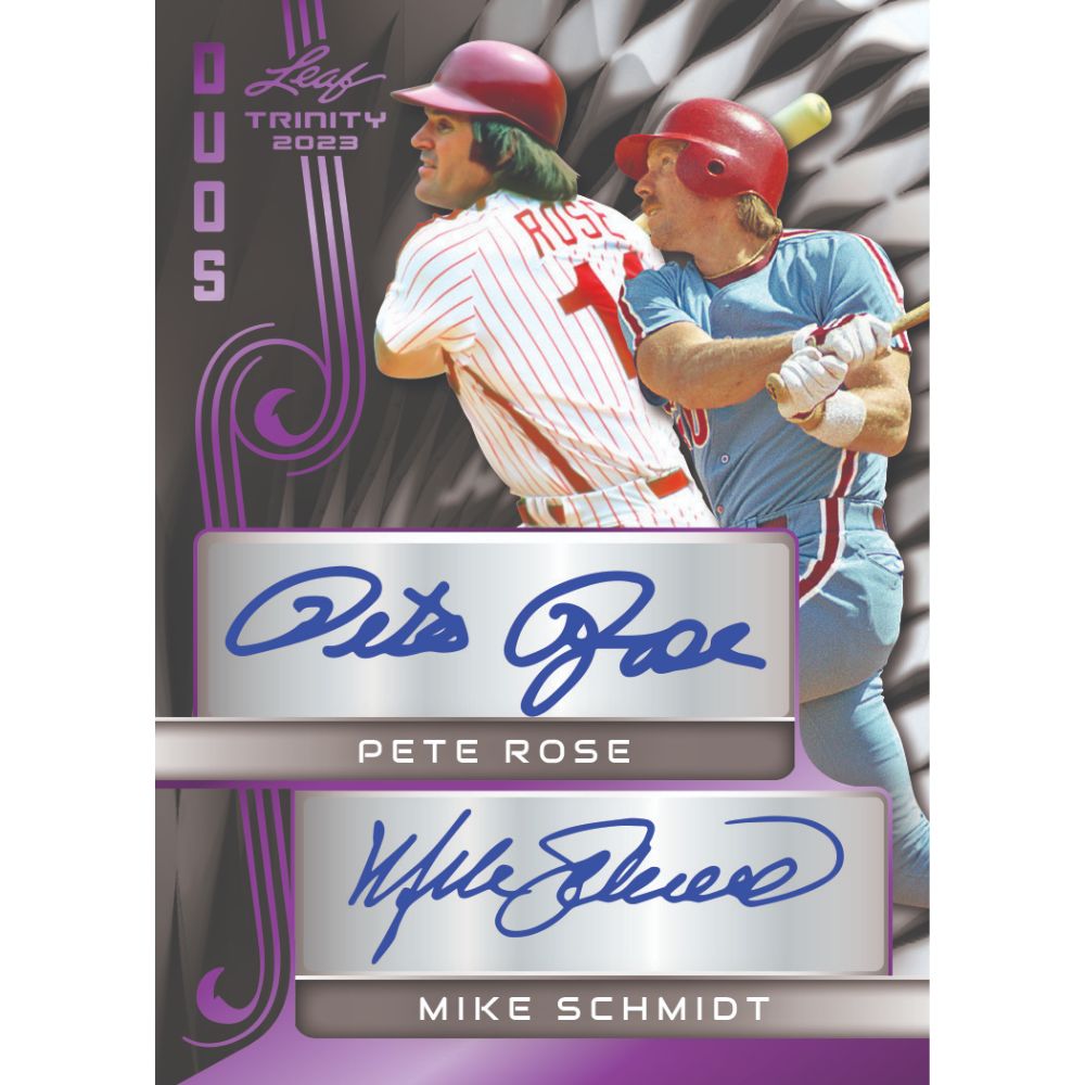 2023 Leaf Trinity Baseball Cards-Pete Rose_Mike Schmidt