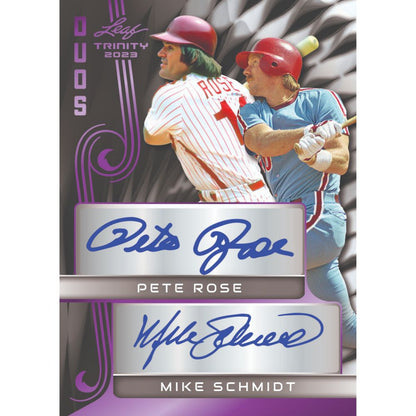 2023 Leaf Trinity Baseball Cards-Pete Rose_Mike Schmidt