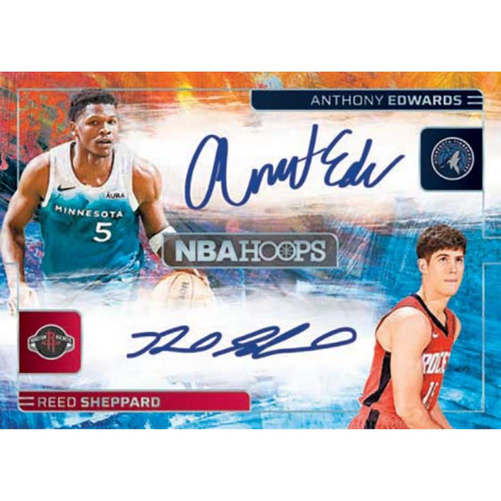 2024/25 Panini Hoops Basketball Cards - Anthony Edwards_Reed Sheppard