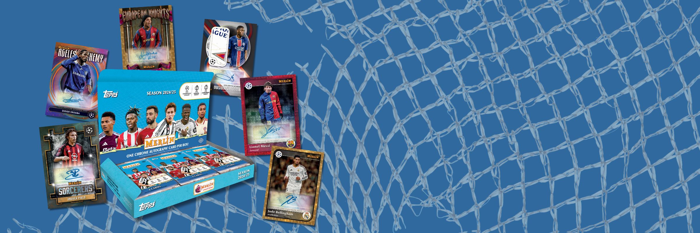 2024/25 Topps UEFA Club Competitions Merlin Chrome Soccer Hobby Box