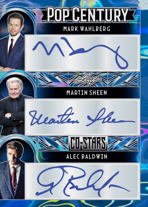 2024 Leaf Metal Pop Century Cards -  Mark Wahlberg_Martin Sheen_Alec Baldwin