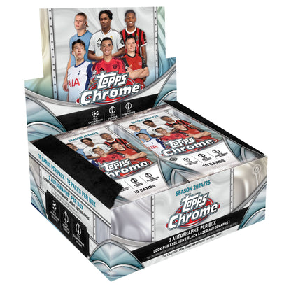 2024/25 Topps UEFA Club Competitions Chrome Soccer Jumbo Box - Trading Card Market