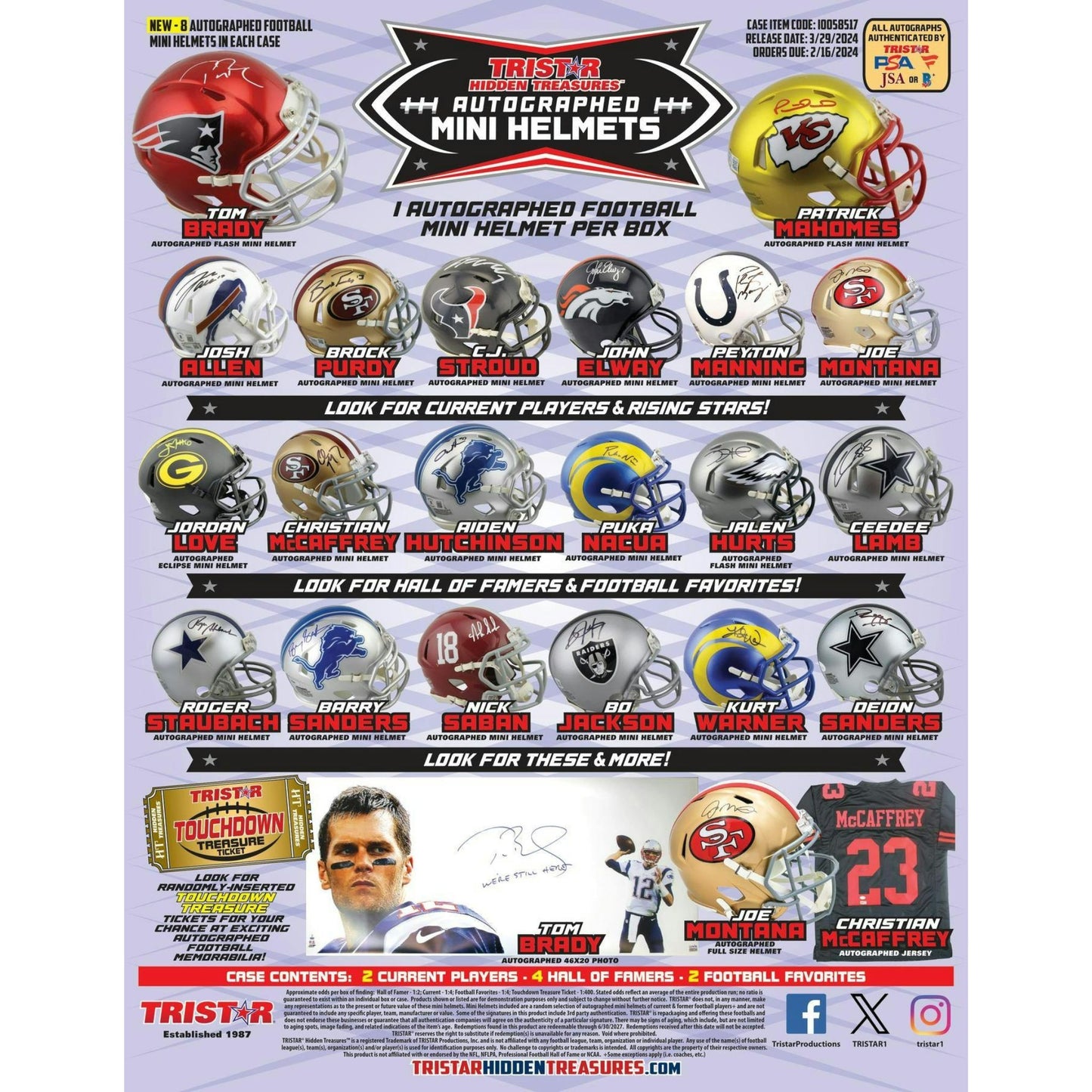 2024 TriStar Hidden Treasures Autographed Football Mini Helmet Hobby Box - Trading Card Market