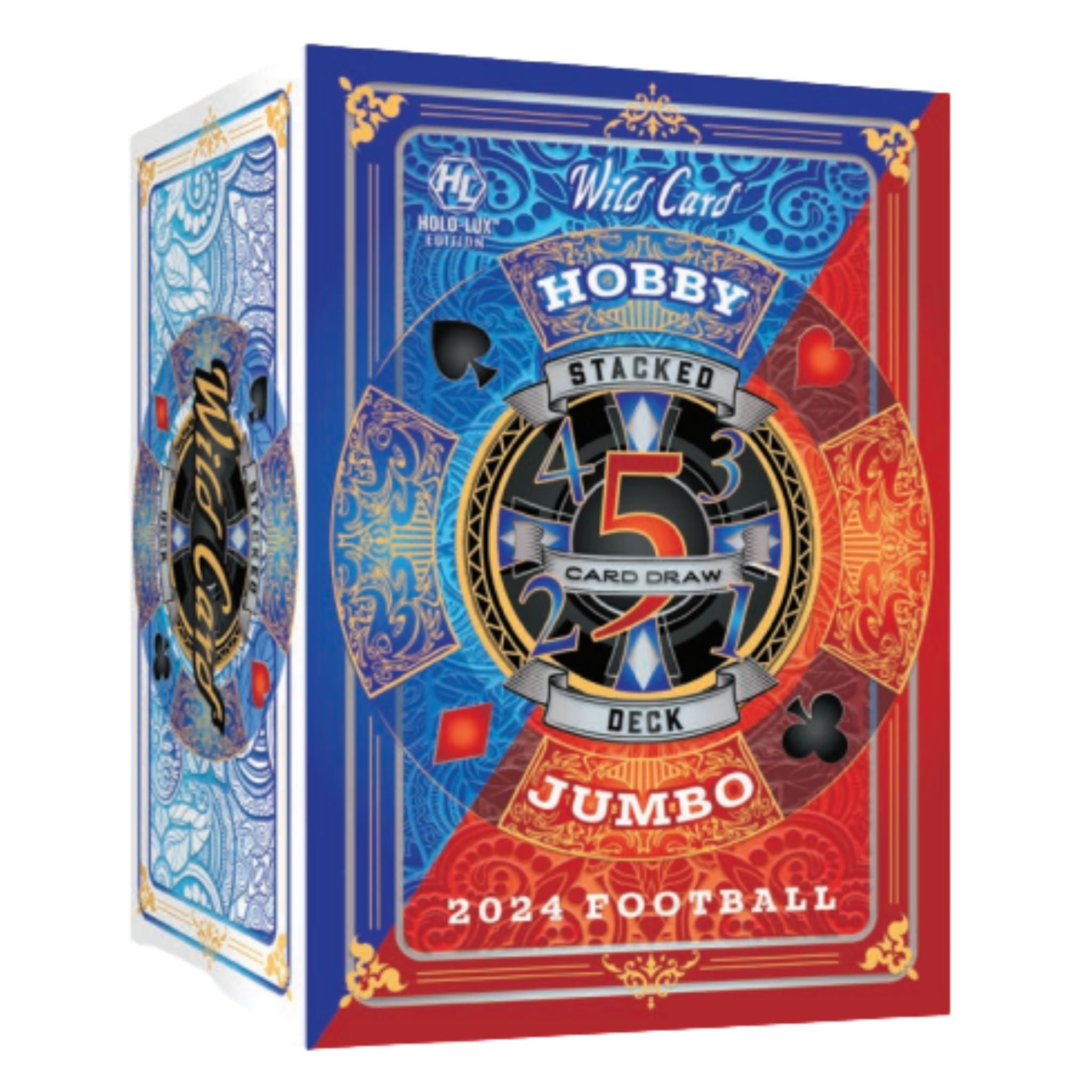 2024 Wild Card 5 Card Draw Stacked Deck Football Hobby Jumbo Box