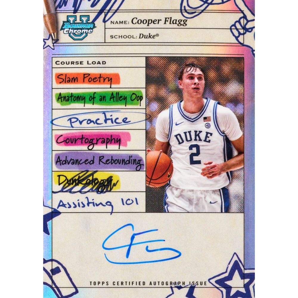2024/25 Bowman Chrome University Basketball Cards - Cooper Flagg