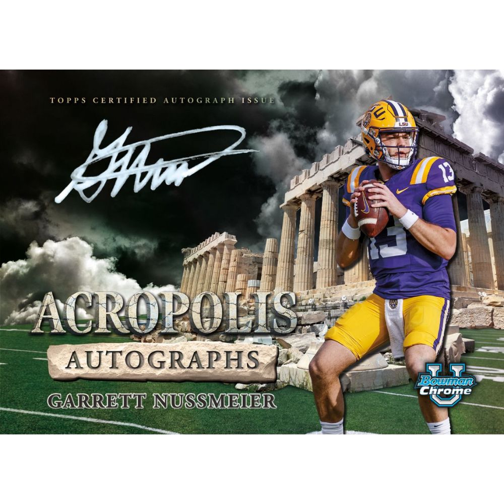 2024 Bowman Chrome University Football Cards - Garrett Nussmeier Auto