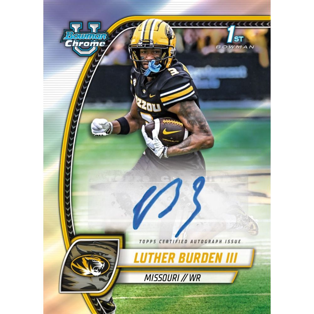 2024 Bowman Chrome University Football Cards - Luther Burden III Auto