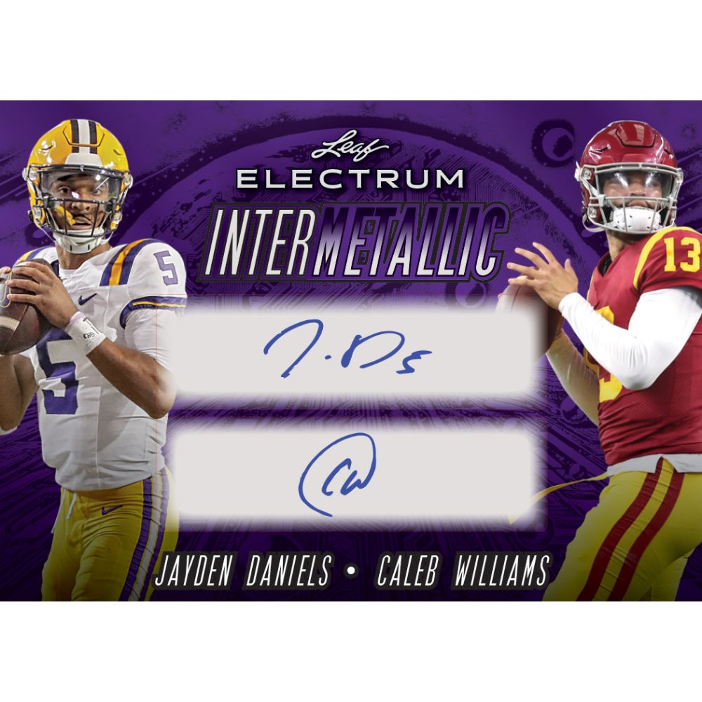 2024 Leaf Electrum Football Cards - Jayden Daniels_Caleb Williams