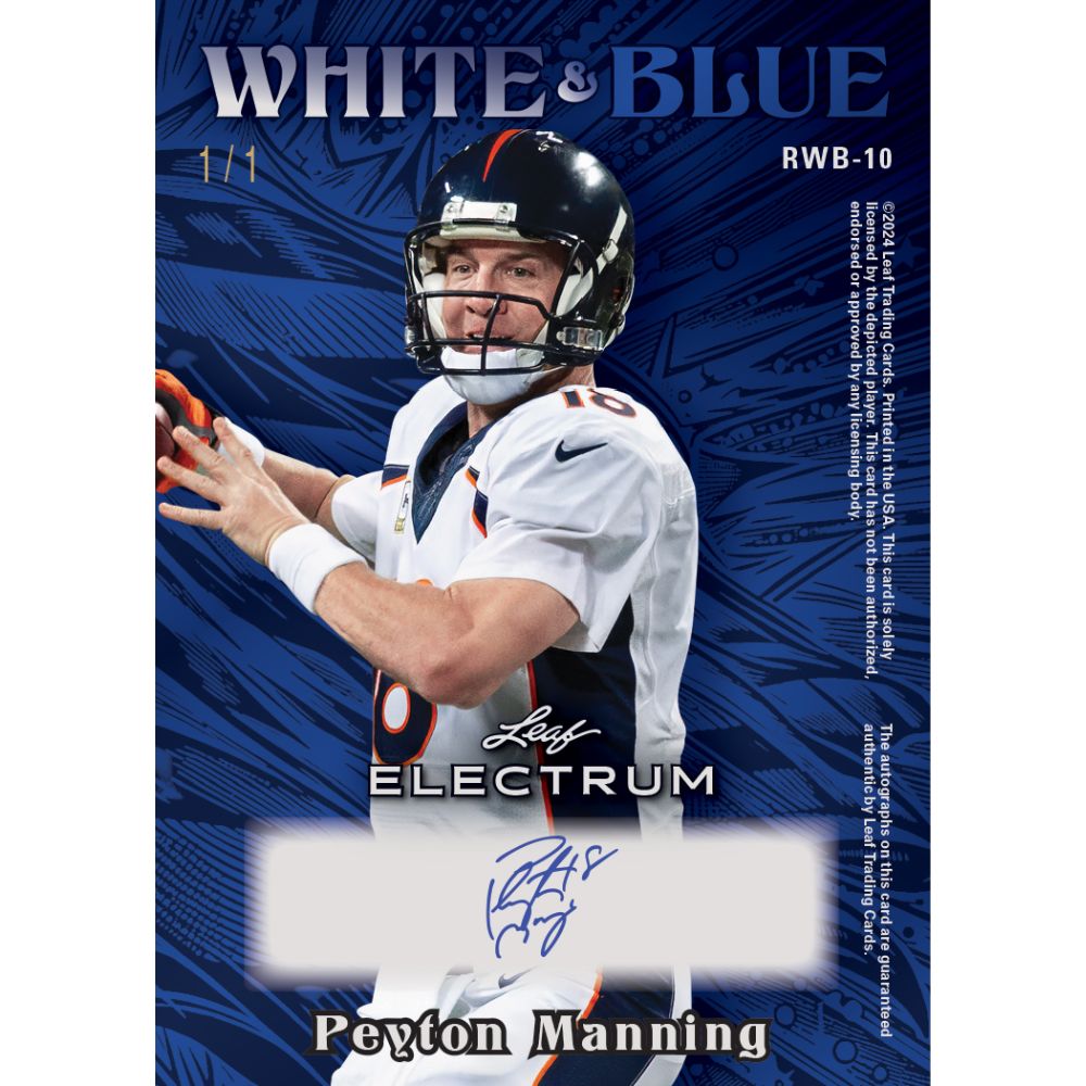 2024 Leaf Electrum Football Cards - Peyton Manning Auto