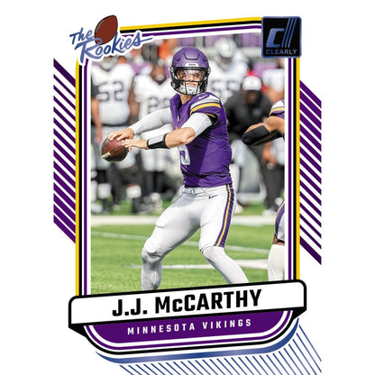 2024 Panini Clearly Donruss Football Cards - JJ McCarthy