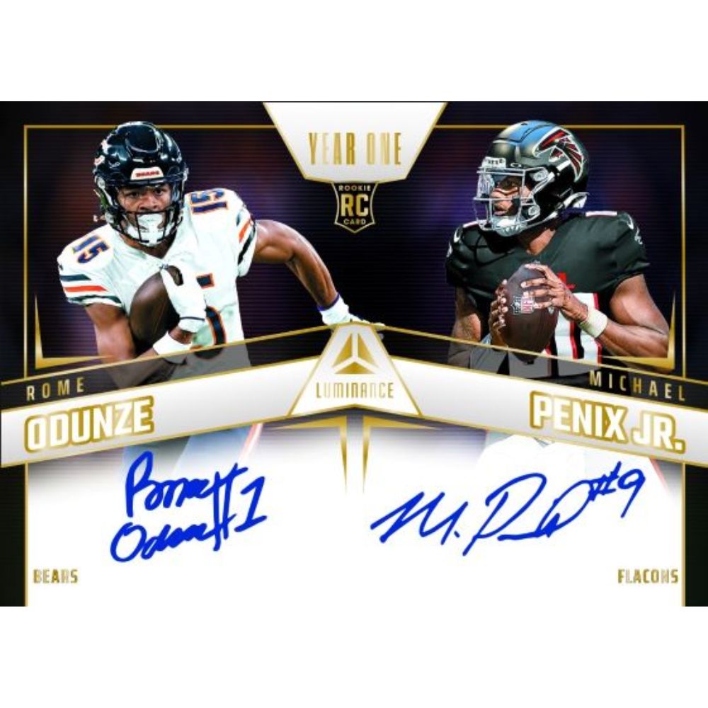 2024 Panini Luminance Football Cards - Rome Odunze_Michael Penix Jr