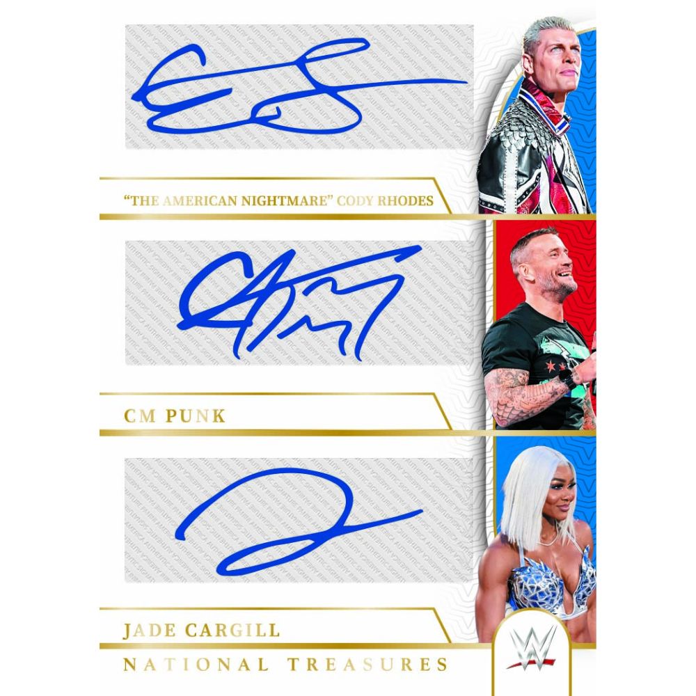 2024 Panini National Treasures WWE Cards - Triple Auto