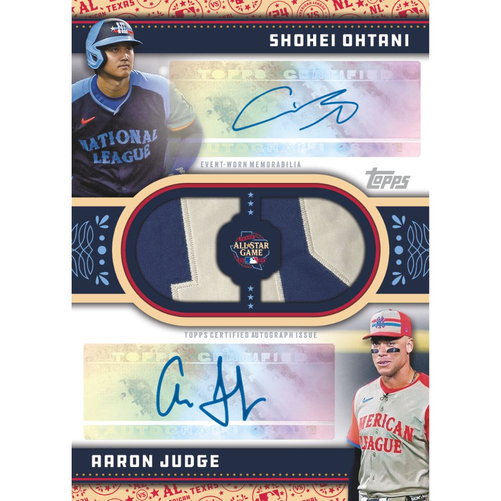 2024 Topps Update Series Baseball Cards - Shohei Ohtani_Aaron Judge_Dual Auto