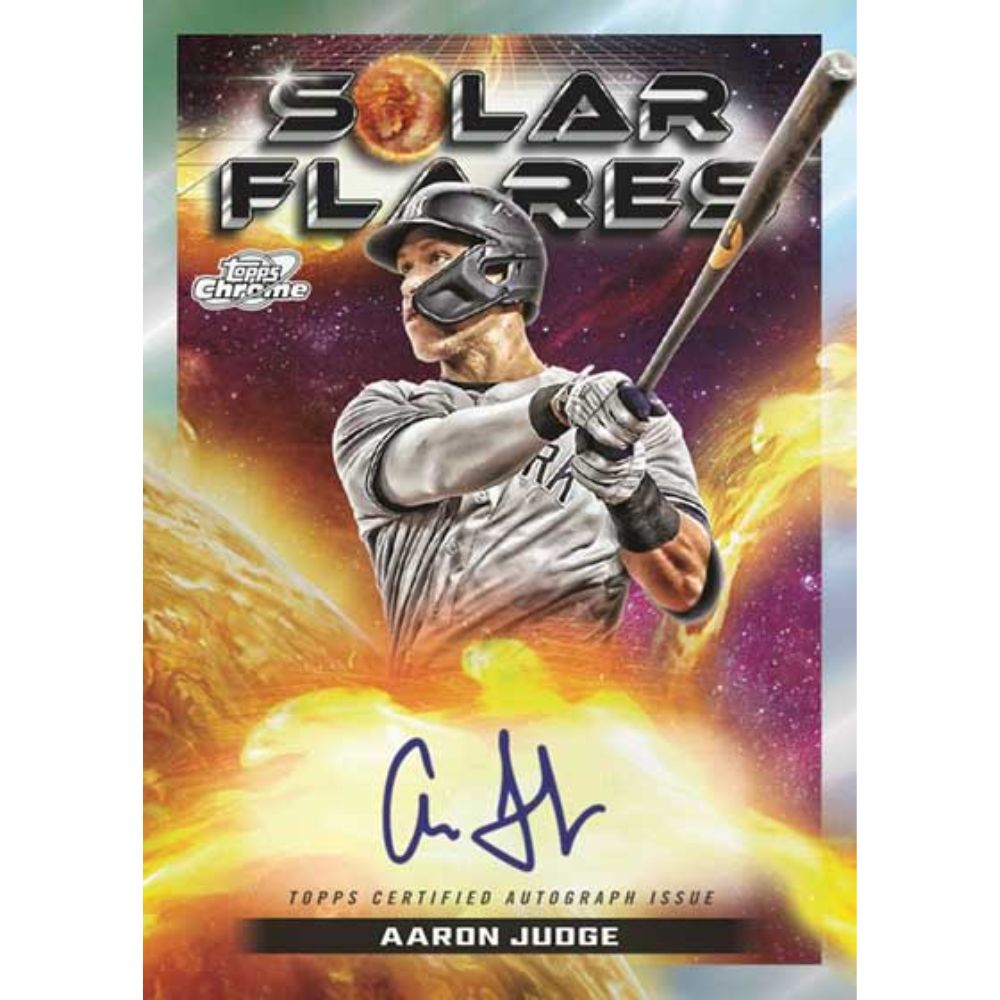 2024 Topps Cosmic Chrome Baseball Cards-Aaron Judge Auto-Solar Flares
