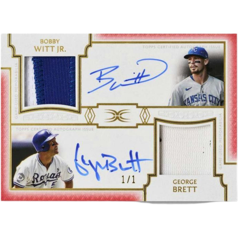 2024 Topps Definitive Baseball Cards - Bobby Witt_George Brett_Dual Auto
