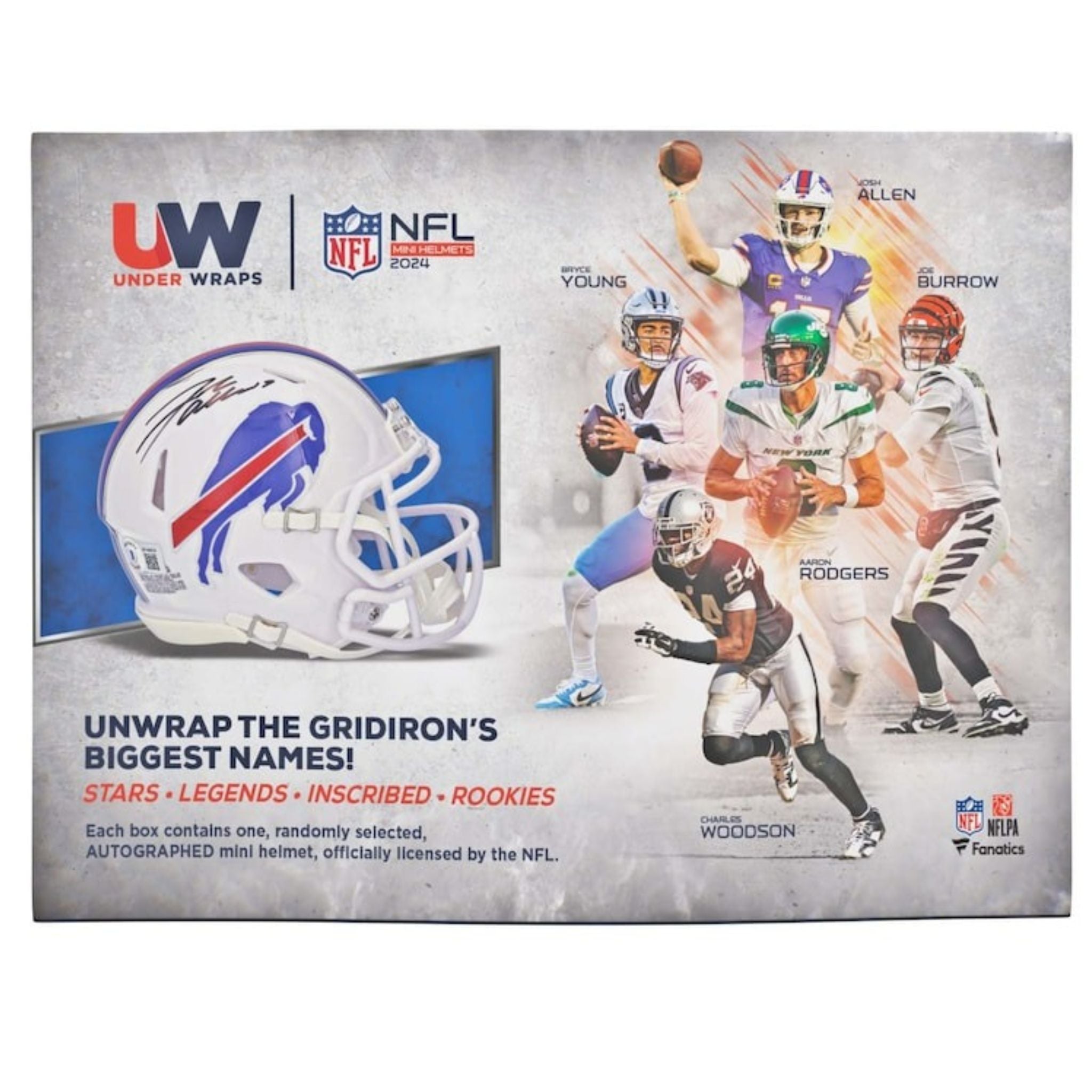 2024 Fanatics Under Wraps Autographed NFL Mini Helmets Hobby Box ...