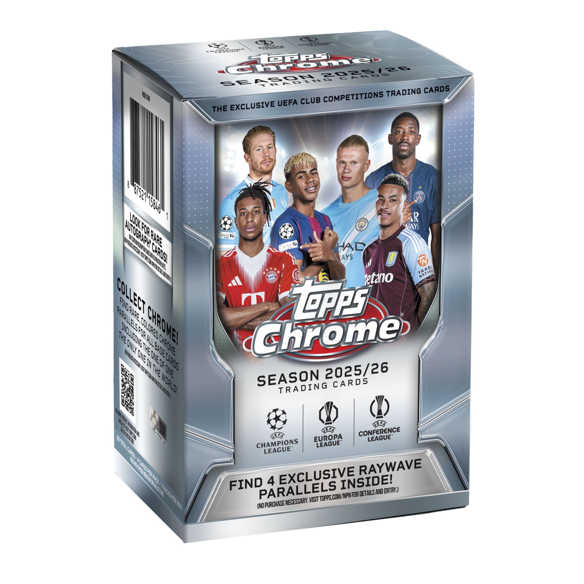 2025/26 Topps UEFA Club Competitions Chrome Soccer Blaster Box