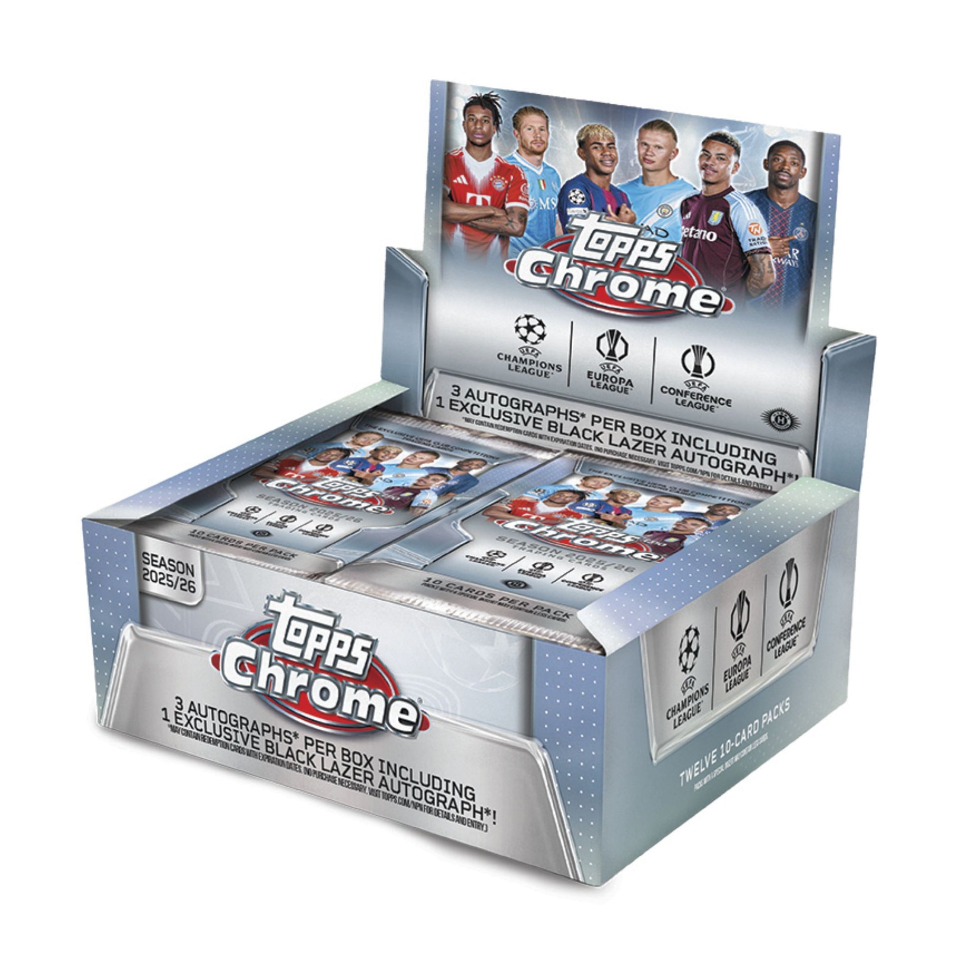 2025/26 Topps UEFA Club Competitions Chrome Soccer Jumbo Box - Trading Card Market