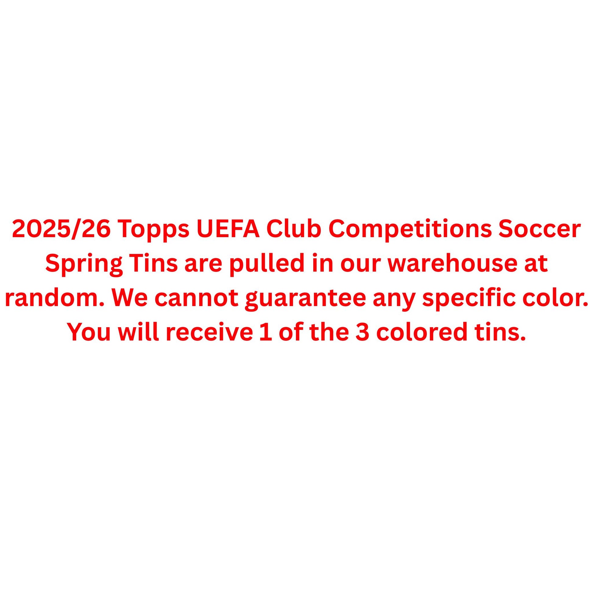 2025/26 Topps UEFA Club Competitions Soccer Spring Tin - Trading Card Market