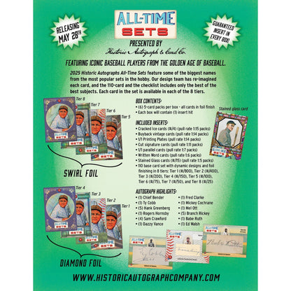 2025 Historic Autographs All Time Sets Baseball Box - Trading Card Market