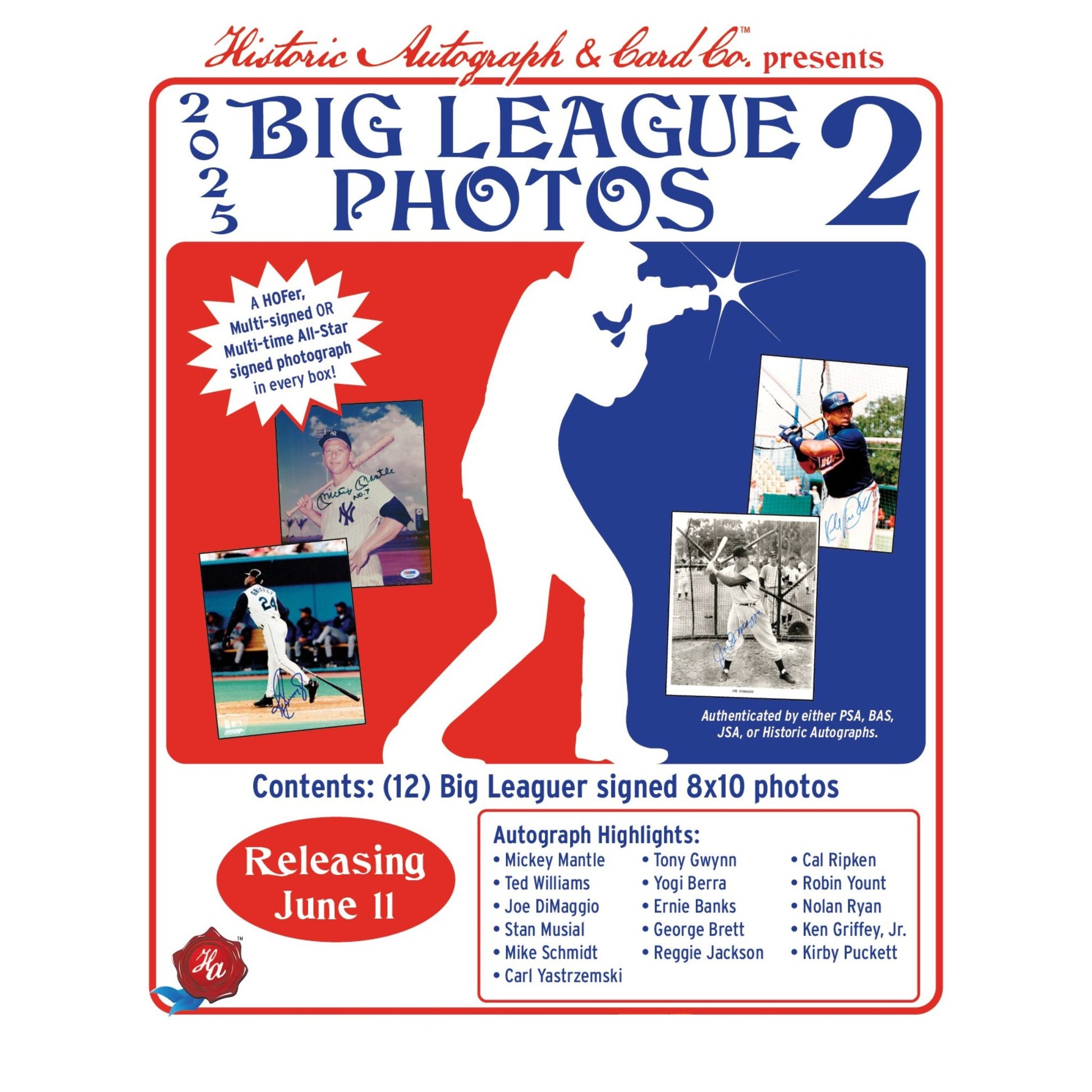 2025 Historic Autographs Big League Photos Autograph Edition Series 2 Baseball Box - Trading Card Market