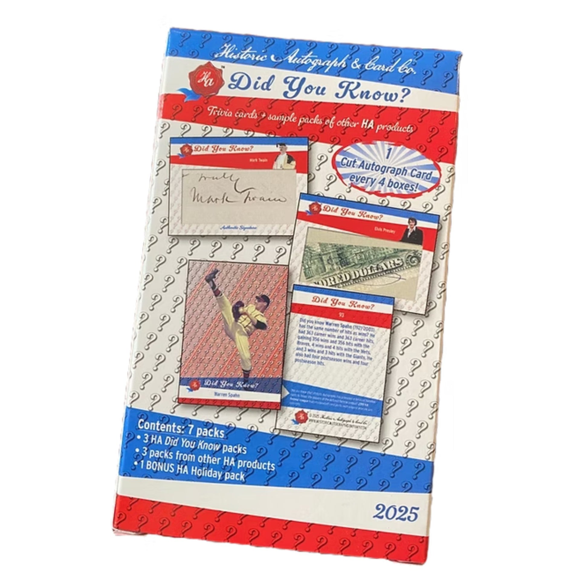 2025 Historic Autographs Did You Know? Hobby Box (Back - to - School Sale) - Trading Card Market