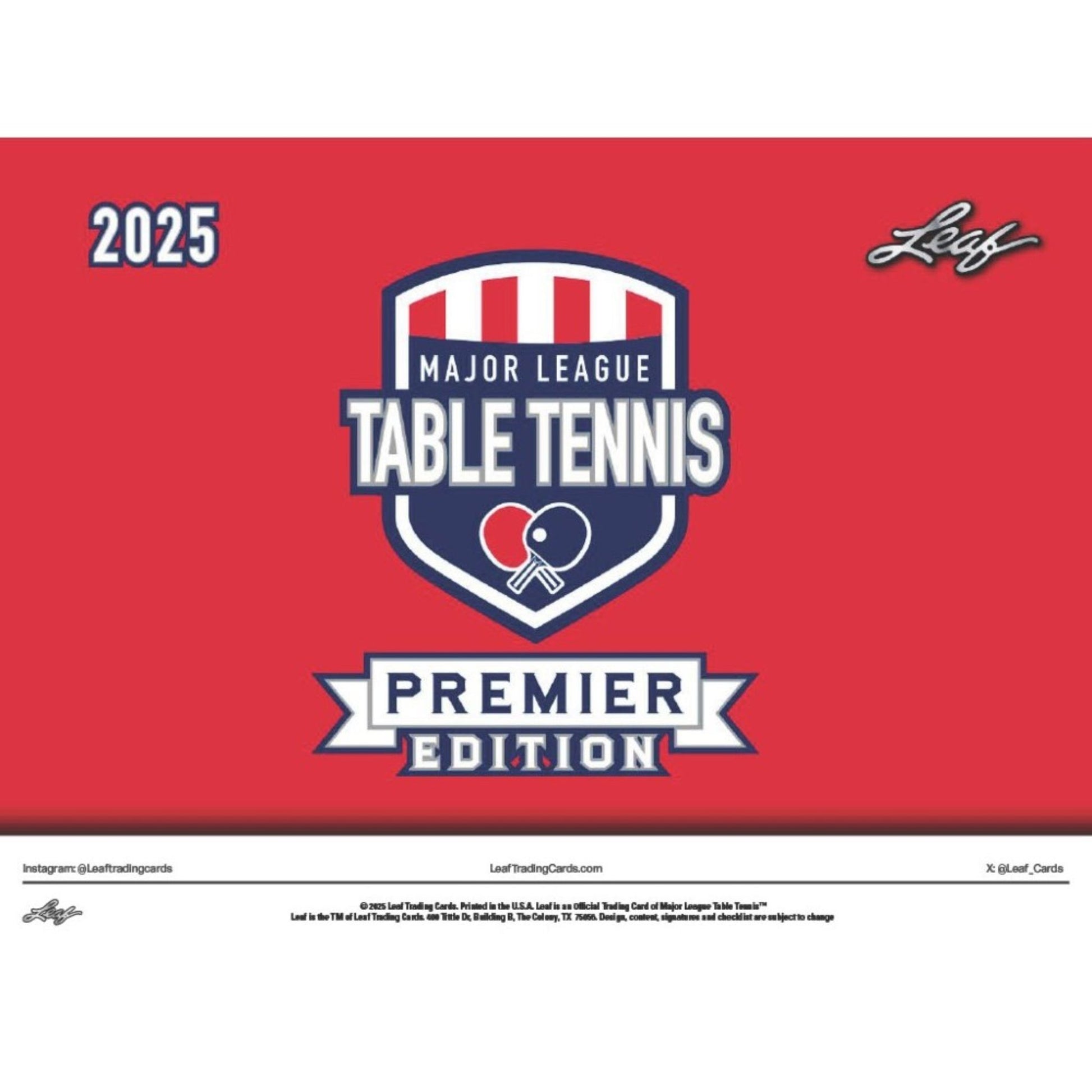 2025 Leaf Major League Table Tennis Premier Edition Box - Trading Card Market