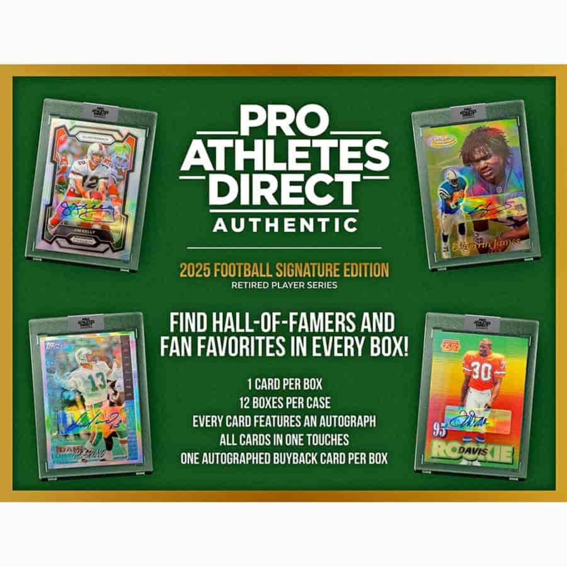 2025 Pro Athletes Direct Retired Player Signature Edition Football Box - Trading Card Market