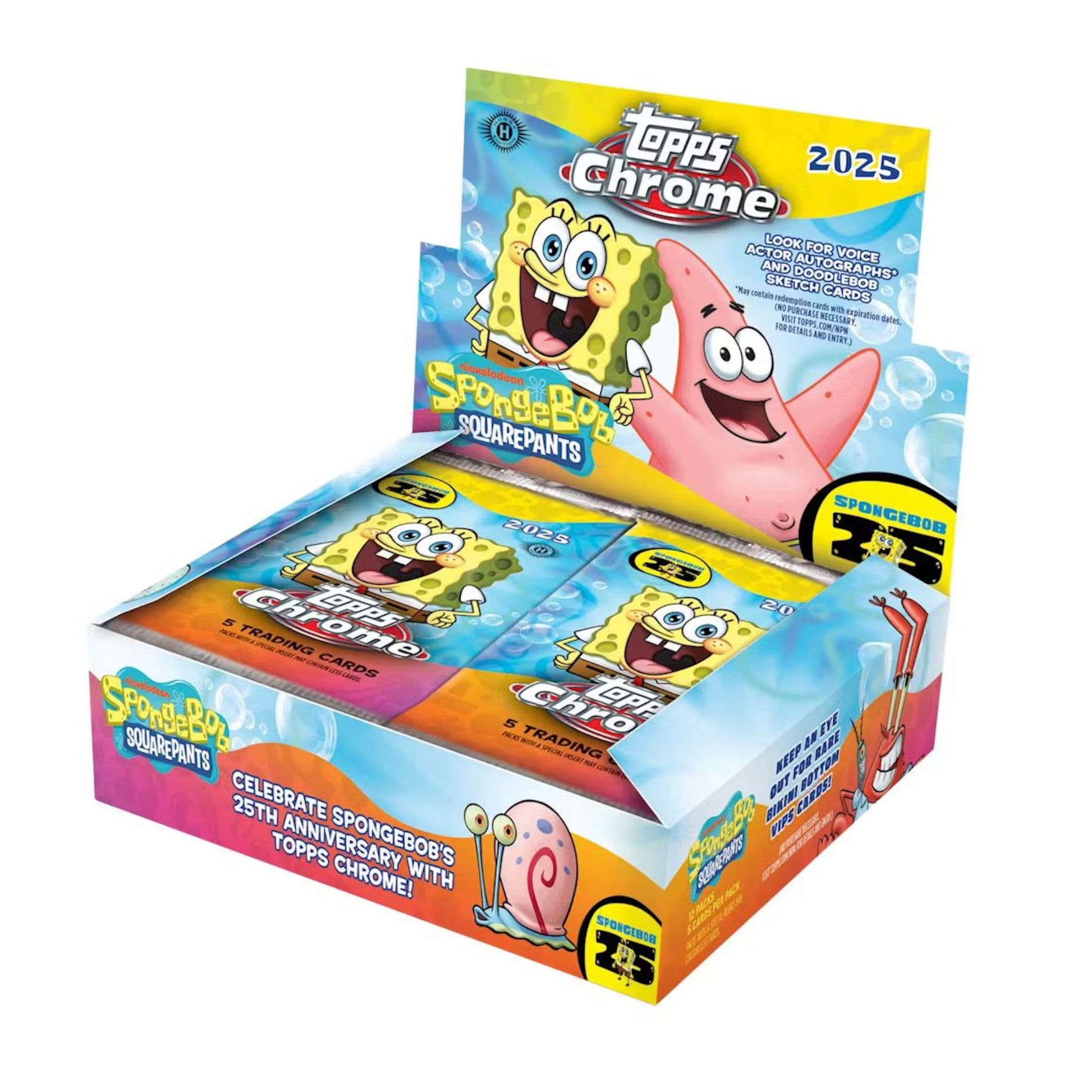 rare spongebob cards 2025 Topps Chrome SpongeBob 25th Anniversary