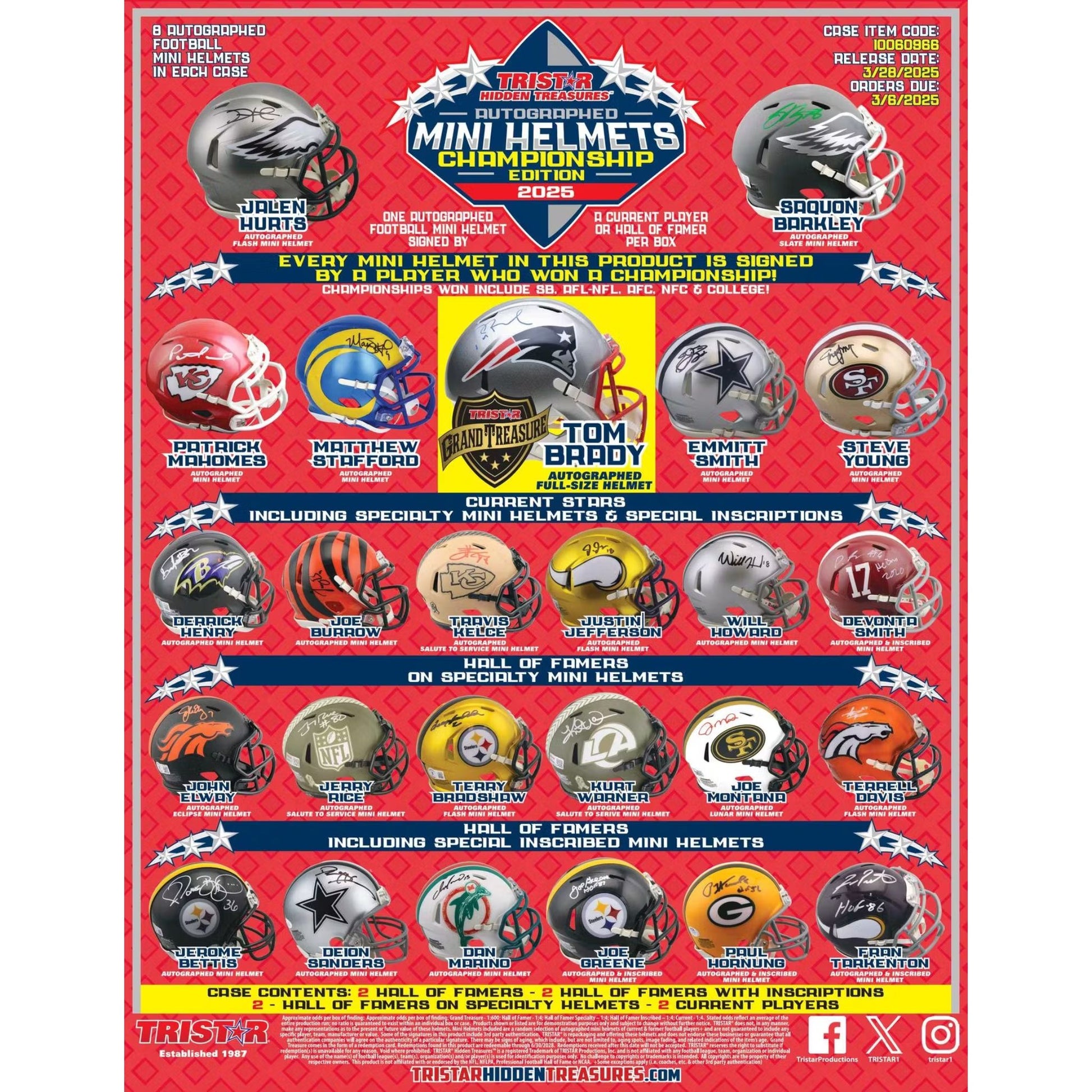 2025 Tristar Hidden Treasures Football Mini Helmet Championship Edition Box - Trading Card Market