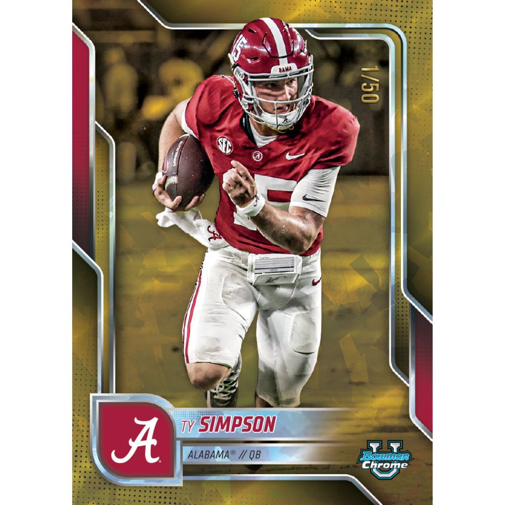 2025 Bowman Chrome University Football Sapphire Edition Box - Trading Card Market