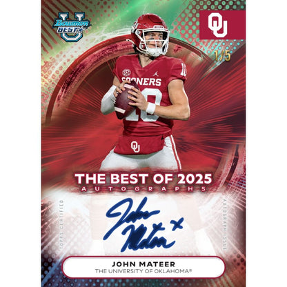 2025 Bowman's Best University Football Hobby Box (Presell) - Trading Card Market