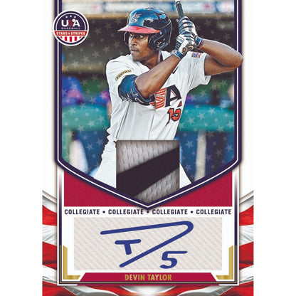 2025 Panini Stars and Stripes USA Baseball Cards -  Devin Taylor