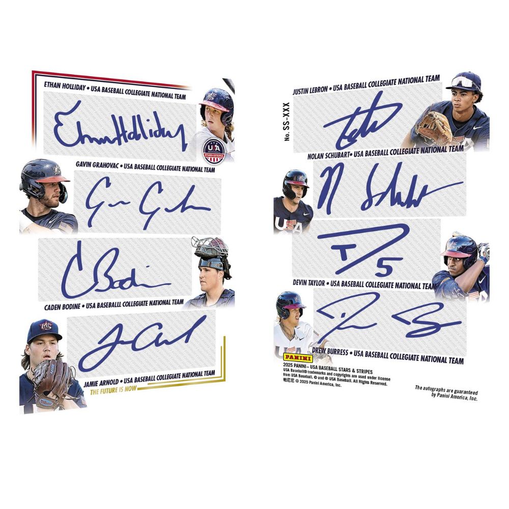 2025 Panini Stars and Stripes USA Baseball Cards - Future is Now